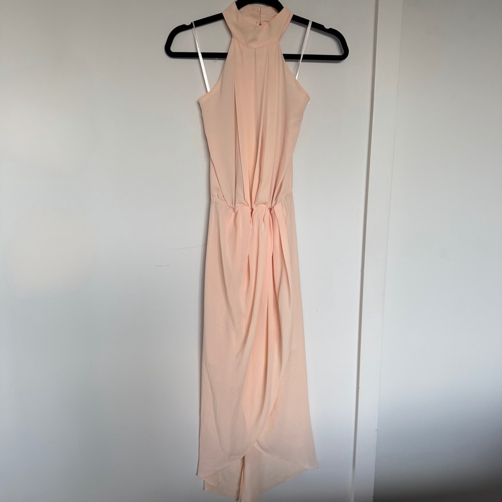 Chic Peach High Low Dress